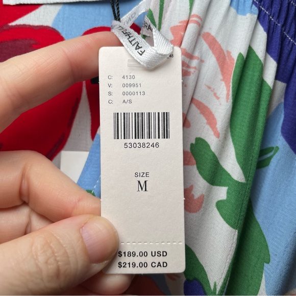 Faithfull The Brand Anita Floral Print Midi Dress Multicolor Women Size Medium - Picture 9 of 11